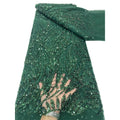Sequin & Bugle-Bead Embroidered Tulle Mesh Fabric – Design 63199 — fabric photo 5