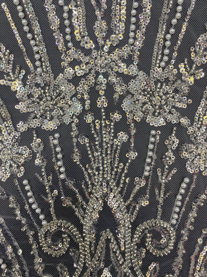 Ornamental Foam Bead 3/4mm Sequin Fabric — fabric photo 3