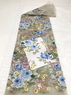 Botanical Printed Laser Embroidery Fabric — fabric photo 6