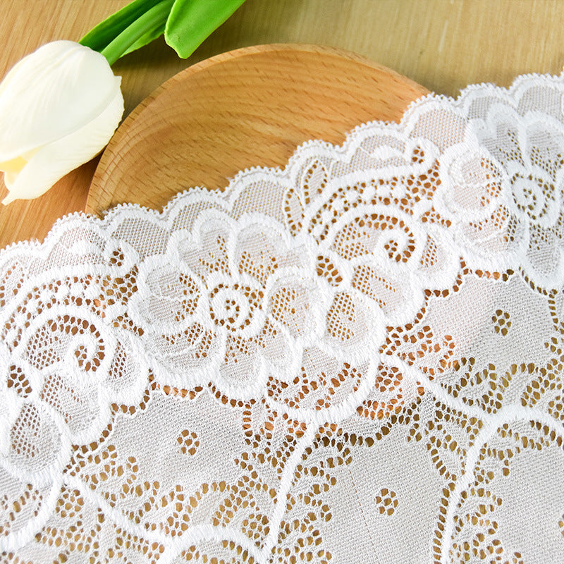 Ruffled Knitted Stretch Lace Trim 24 cm