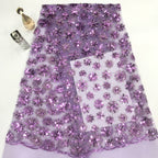 Tiny Floral Double-Bead & 3/5 mm Sequin Embroidery — fabric photo 5