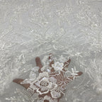 Sequin & Bubble-Bead Embroidered Bridal Fabric – Design 55071 — fabric photo 4