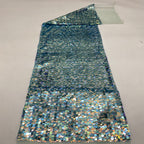 Two-Tone 9 mm Sequin Embroidered Bridal Fabric — fabric photo 2