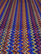 Multicolor Wave Sequin Embroidered Stretch Mesh Fabric — fabric photo 4