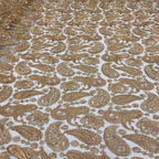 Paisley Cordwork & Gold-Thread Embroidered Bridal Fabric — fabric photo 5