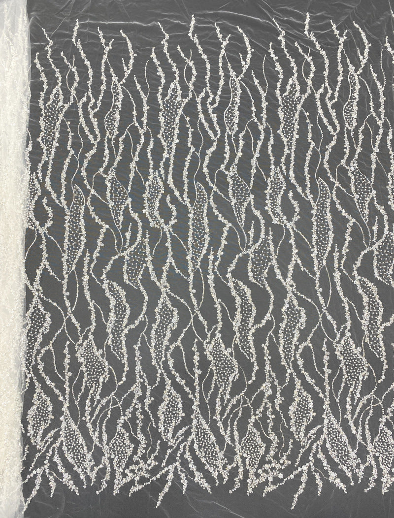 Beaded Sequin Embroidered Lace for Bridal Dresses — fabric photo 6