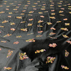 Velvet Floral Mixed-Size Sequin Embroidery Fabric — fabric photo 4