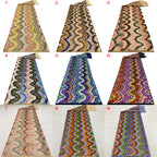 Multicolor Wave 3 mm Sequin Embroidered Bridal Fabric
