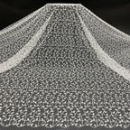 Laser-Cut Leaf Applique Bead and Sequin Embroidery Fabric — fabric photo 3