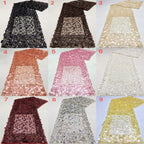 Cutwork Water-Soluble Sequin Embroidery Fabric — fabric photo 3