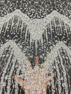 Sequin & Bugle-Bead Embroidered Bridal Fabric – Design 29151 — fabric photo 2