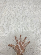 Beaded Sequin Embroidered Lace for Bridal Dresses — fabric photo 4
