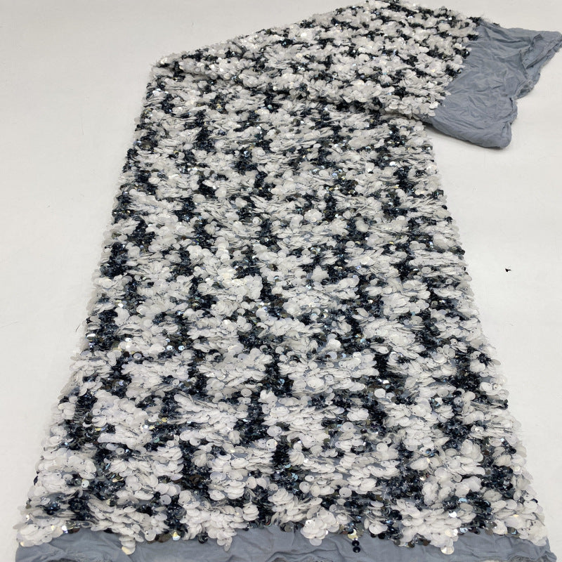 Chiffon with 5–9mm Sequin Embroidery — fabric photo 5