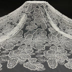 Heavy Foam Bead Sequin Embroidered Bridal Fabric