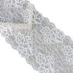 Large Floral Wide Stretch Nylon Lace Trim 18 cm — fabric photo 4