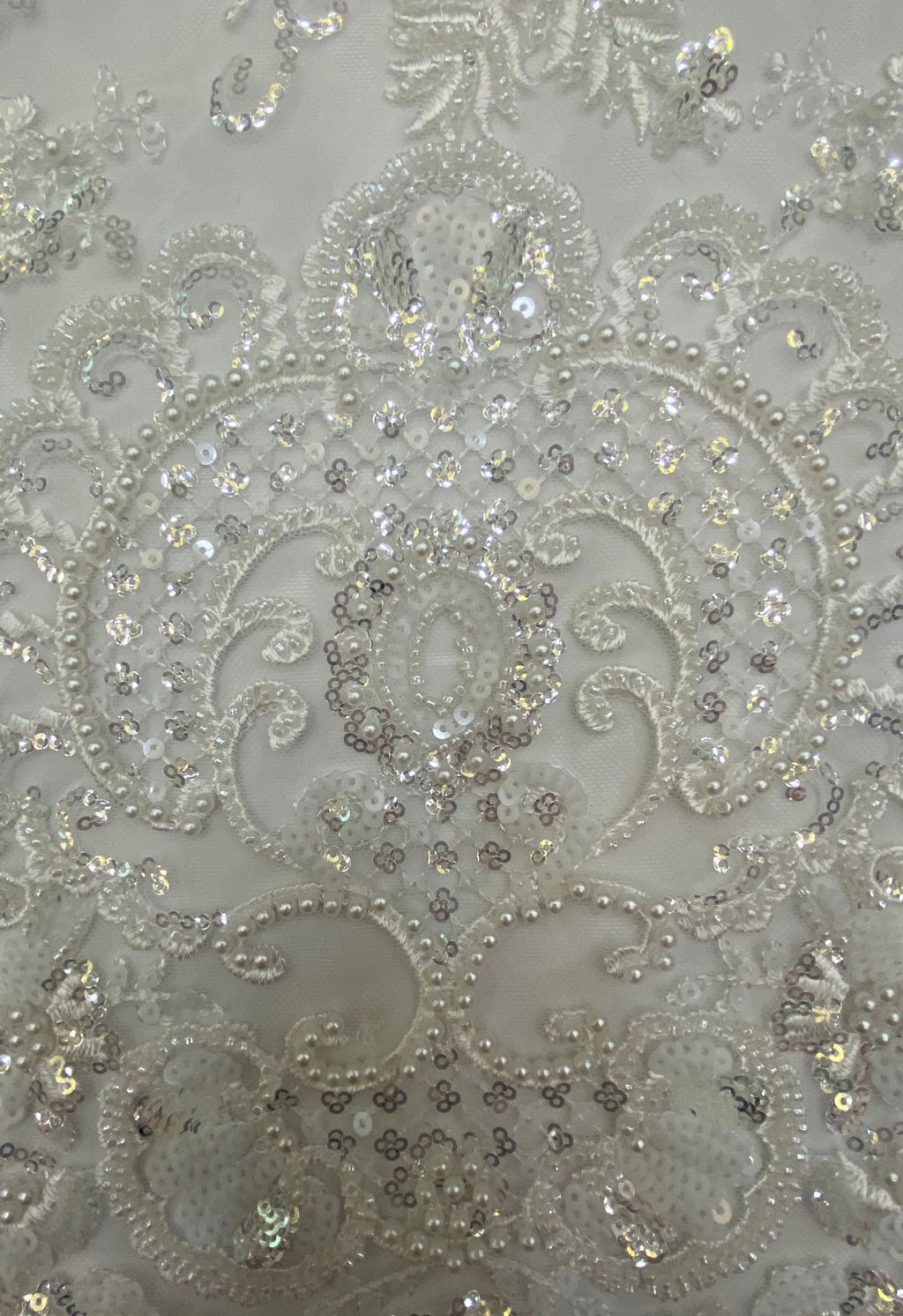 Court-Inspired Bead Sequin Embroidery Fabric — fabric photo 5
