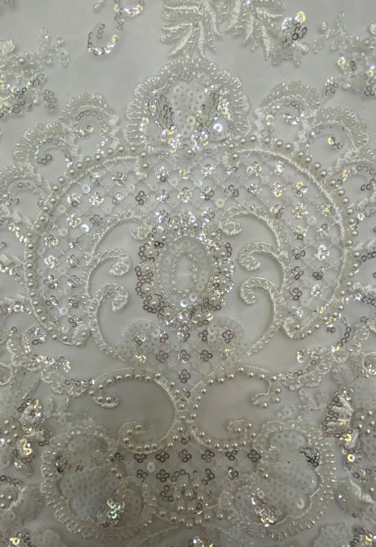 Court-Inspired Bead Sequin Embroidery Fabric — fabric photo 5
