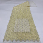 Dense Ribbon Bugle Bead Sequin Fabric — fabric photo 5