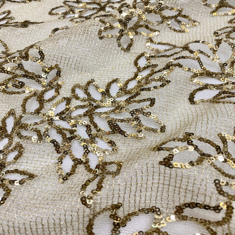 Multicolor Sequin Embroidered Mesh Fabric — fabric photo 2