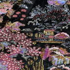 Landscape Embroidery & Sequin Velvet Fabric — fabric photo 4