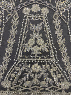Crystal-Look Sequin & Bubble-Bead Embroidered Bridal Fabric – Design 68703 — fabric photo 3