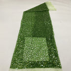 Colorful Sequin & Bead Embroidery Fabric for Dresses — fabric photo 4