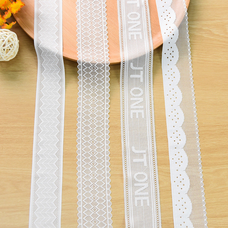 Single-Scallop Picot-Edge Stretch Nylon Lace Trim