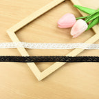 Small Floral Stretch Nylon Lace Trim — fabric photo 2