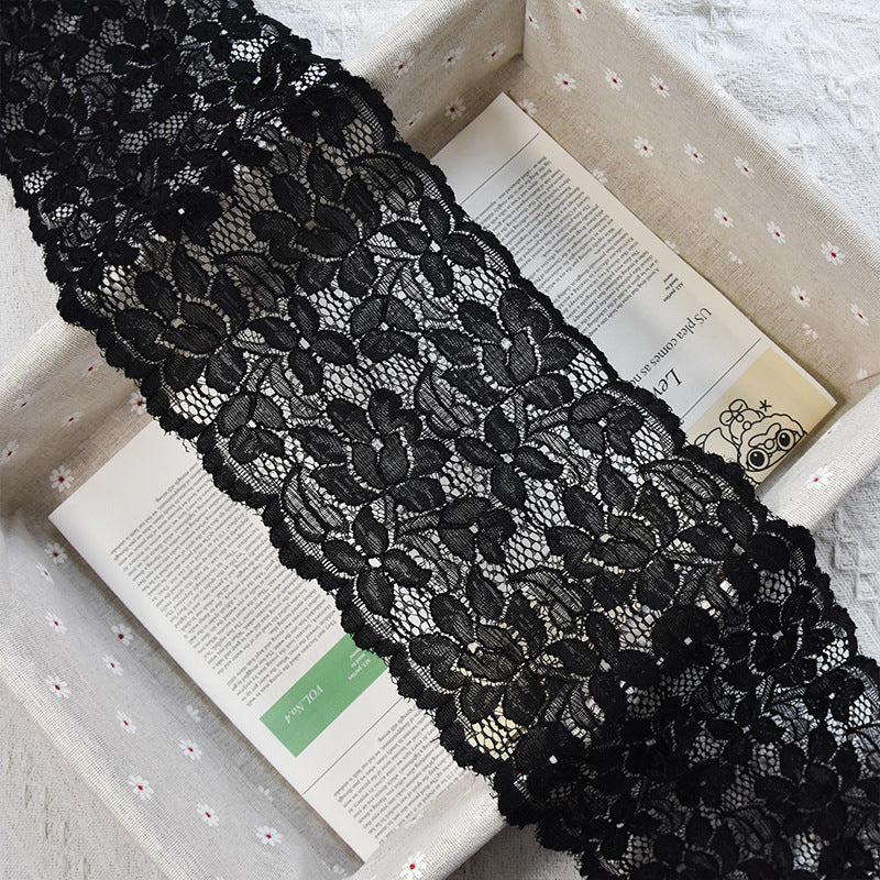 Double-Scallop Picot-Edge Stretch Nylon Lace Trim 15 cm - Style 76063 — fabric photo 3
