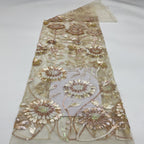 Dandelion Colorful Sequin Embroidery Fabric