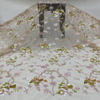 Multicolor Laminated Sequin Embroidery Fabric — fabric photo 3
