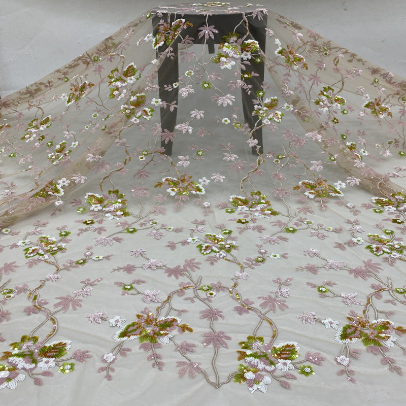 Multicolor Laminated Sequin Embroidery Fabric — fabric photo 3