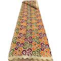 African Paisley Cutwork Cotton Lace with Rhinestones – Per Yard — fabric photo 5