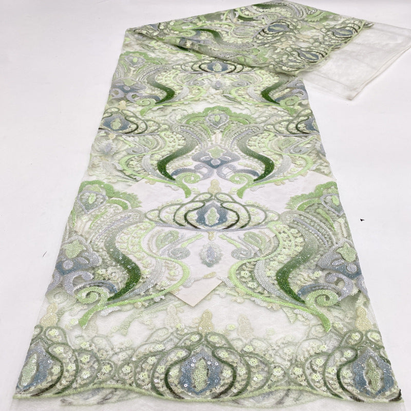 Sequin & Printed Guipure Lace Fabric — fabric photo 4
