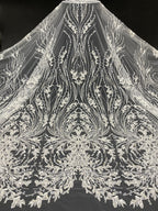 Sequin Embroidered Bridal Fabric – Design 92511 — fabric photo 6