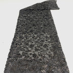 Textured Yarn Leaf Sequin Embroidery Fabric — fabric photo 3