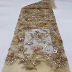 Sheer Base Rope Bead & Sequin Fabric