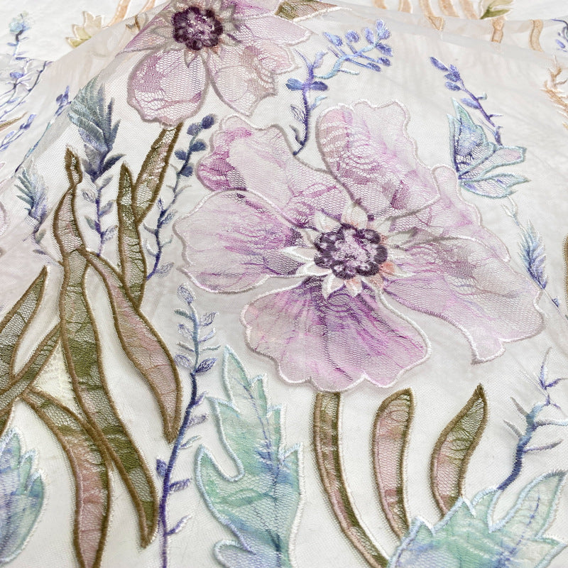 Laser-Cut & Printed Lace Fabric — fabric photo 5