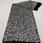 Colorful Sequin Embroidered Stretch Mesh Fabric — fabric photo 3