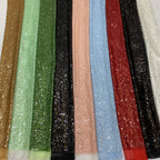 Colorful Sequin & Bead Embroidery Fabric for Dresses