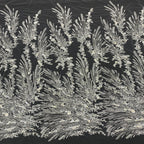 Heavy 3D 3/7 mm Sequin & Triple-Bead Embroidered Bridal Fabric