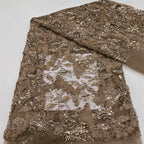 Heavy Sequin & Bugle-Bead Embroidered Bridal Fabric – Design 17087 — fabric photo 2