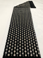 Velvet Bead 3/4mm Sequin Embroidered Fabric — fabric photo 2