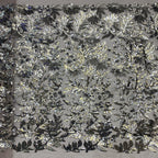 Floral Multisize 3–7mm Sequin Embroidery Fabric — fabric photo 5