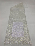 3/5 mm Sequin Embroidered Irregular Mesh Fabric — fabric photo 6