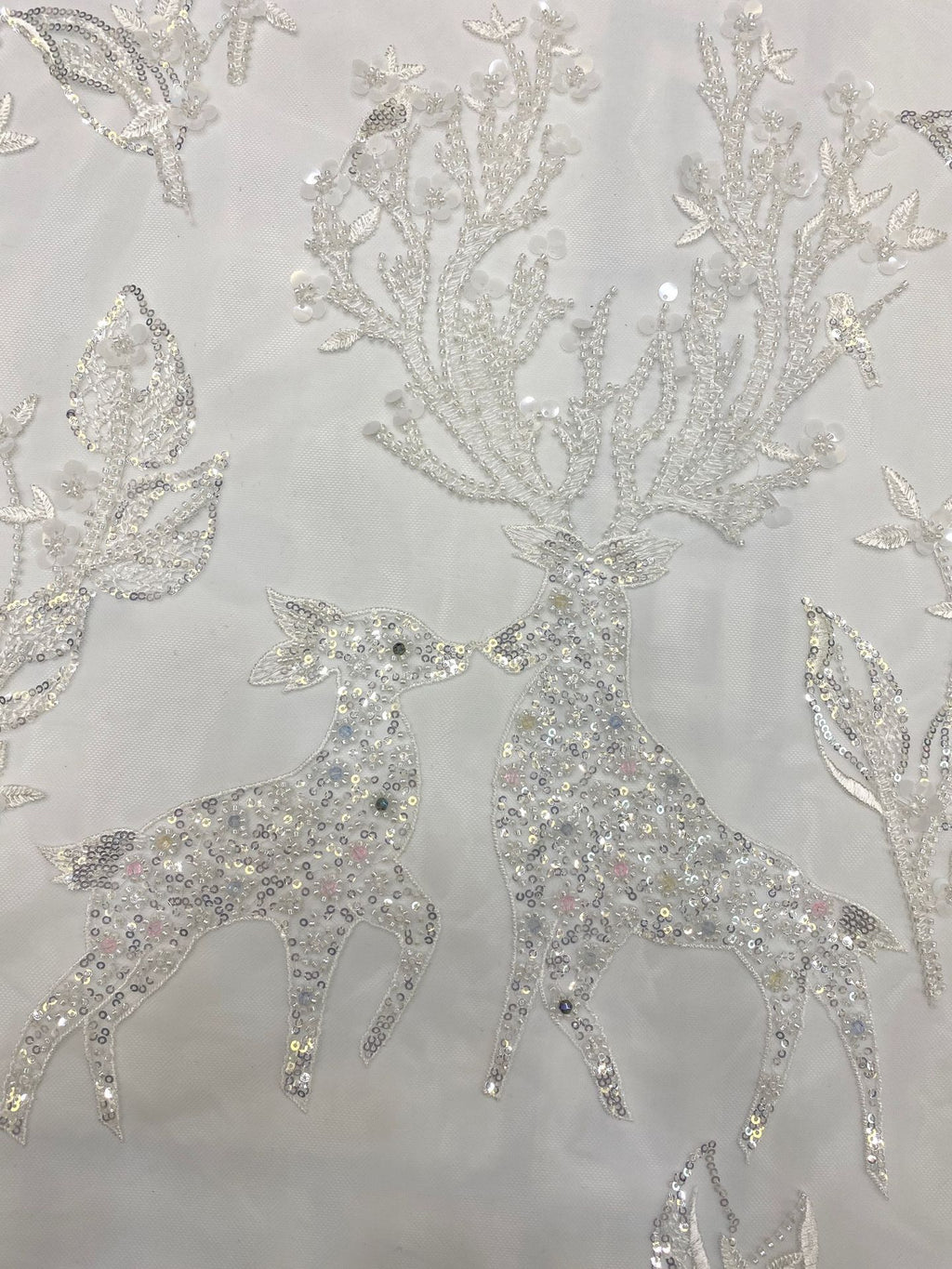 Sequin Embroidered Bridal Fabric – Design 62591 — fabric photo 5