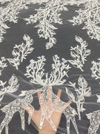 Sequin Embroidered Bridal Fabric – Design 62591 — fabric photo 2