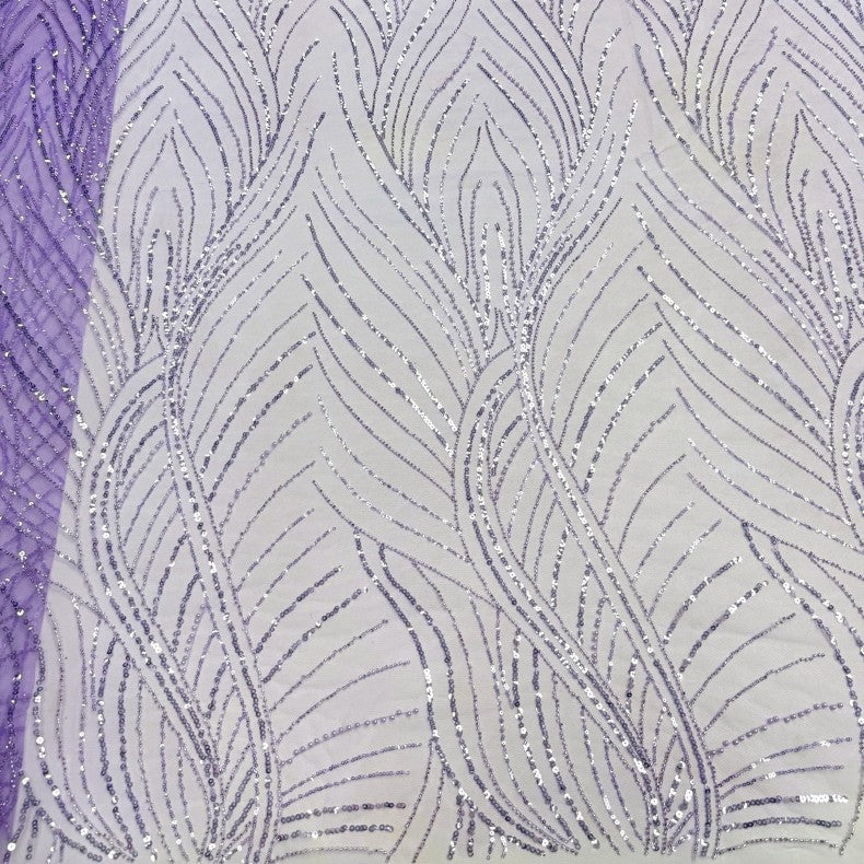 Geometric Grid Bugle Bead Sequin Lace Fabric