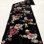 Velvet Base Eight-Color Sequin Embroidery Fabric
