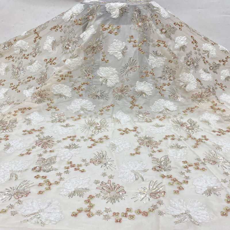 Sequin Embroidered Bridal Fabric – Design 56575